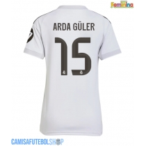 Camisa de time de futebol Real Madrid Arda Guler #15 Replicas 1º Equipamento Feminina 2025-26 Manga Curta